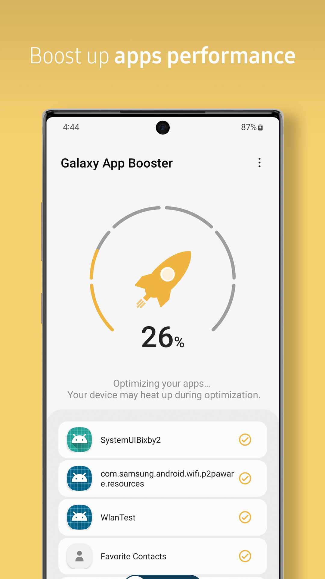 Galaxy App booster