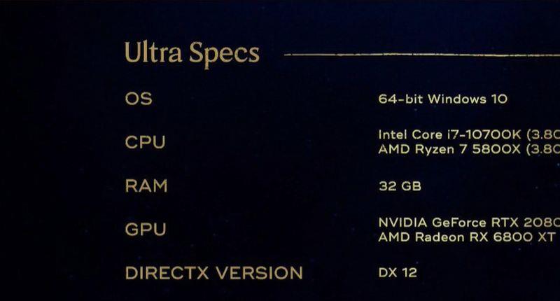 《霍格沃茨之遗》霍格沃茨遗产电脑配置是什么样的？