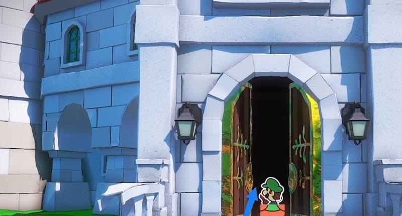 《纸片马力欧：折纸国王》桃花公主城堡的门怎么开？