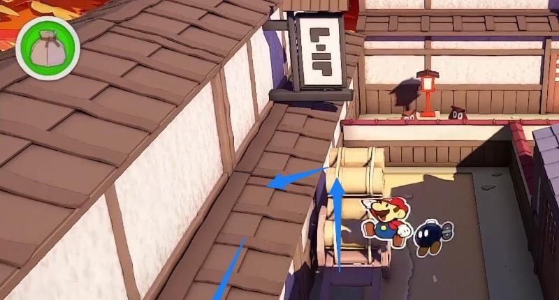 《纸片马力欧：折纸国王》江户园地的乌龟怎么挪开？