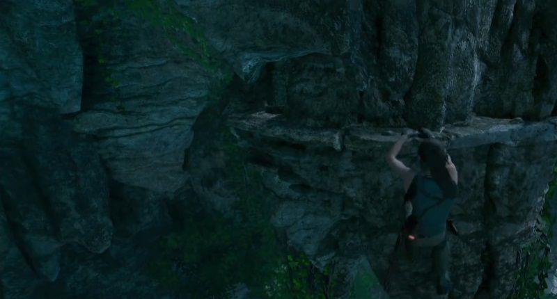 《古墓丽影：暗影》爬下悬崖怎么过？