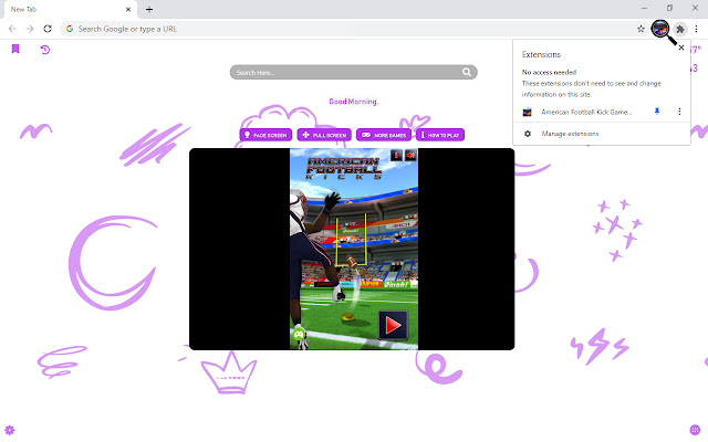American Football Kick Game New Tab