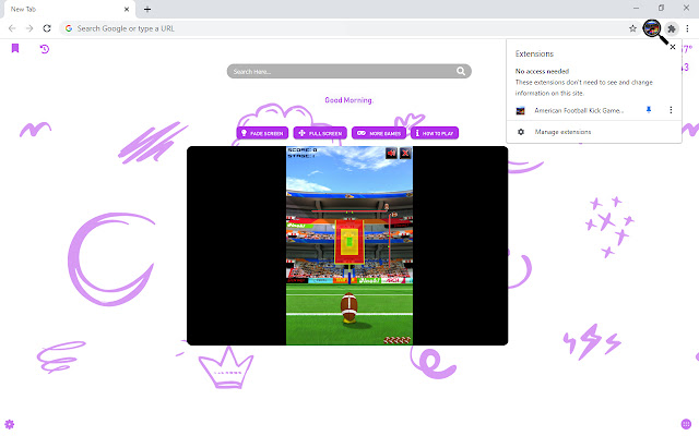 American Football Kick Game New Tab