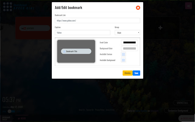 Dashboard Speed Dial