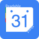 Google Calendar with Readable Fonts