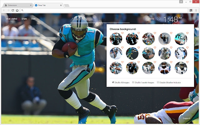 NFL Cam Newton Backgrounds HD Custom New Tab
