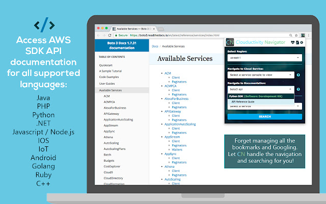 Clouductivity Navigator for AWS