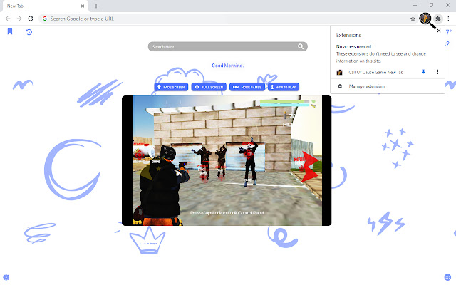Call Of Cause Game New Tab