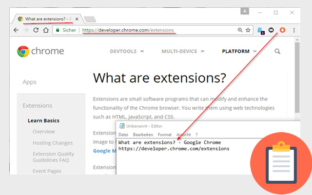 Send URL to Clipboard