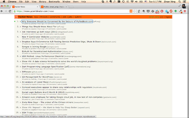 Hacker News Shortcut