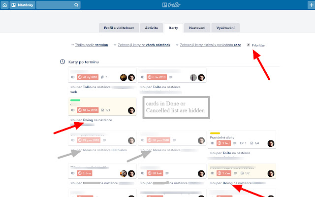 Trello My Cards Prioritization