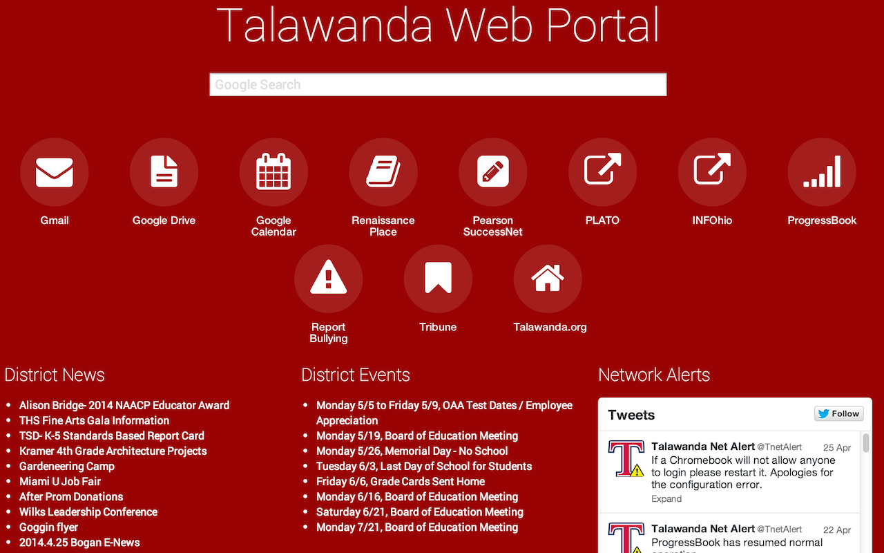 Talawanda Student Web Portal