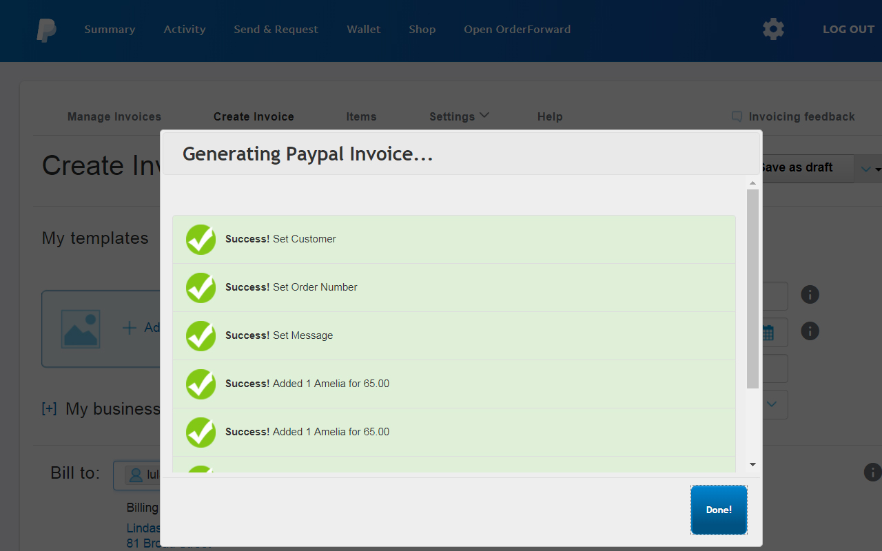 OrderForward For ShoppeWith.me