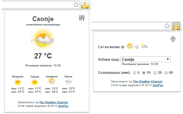 Временска прогноза за Македонија