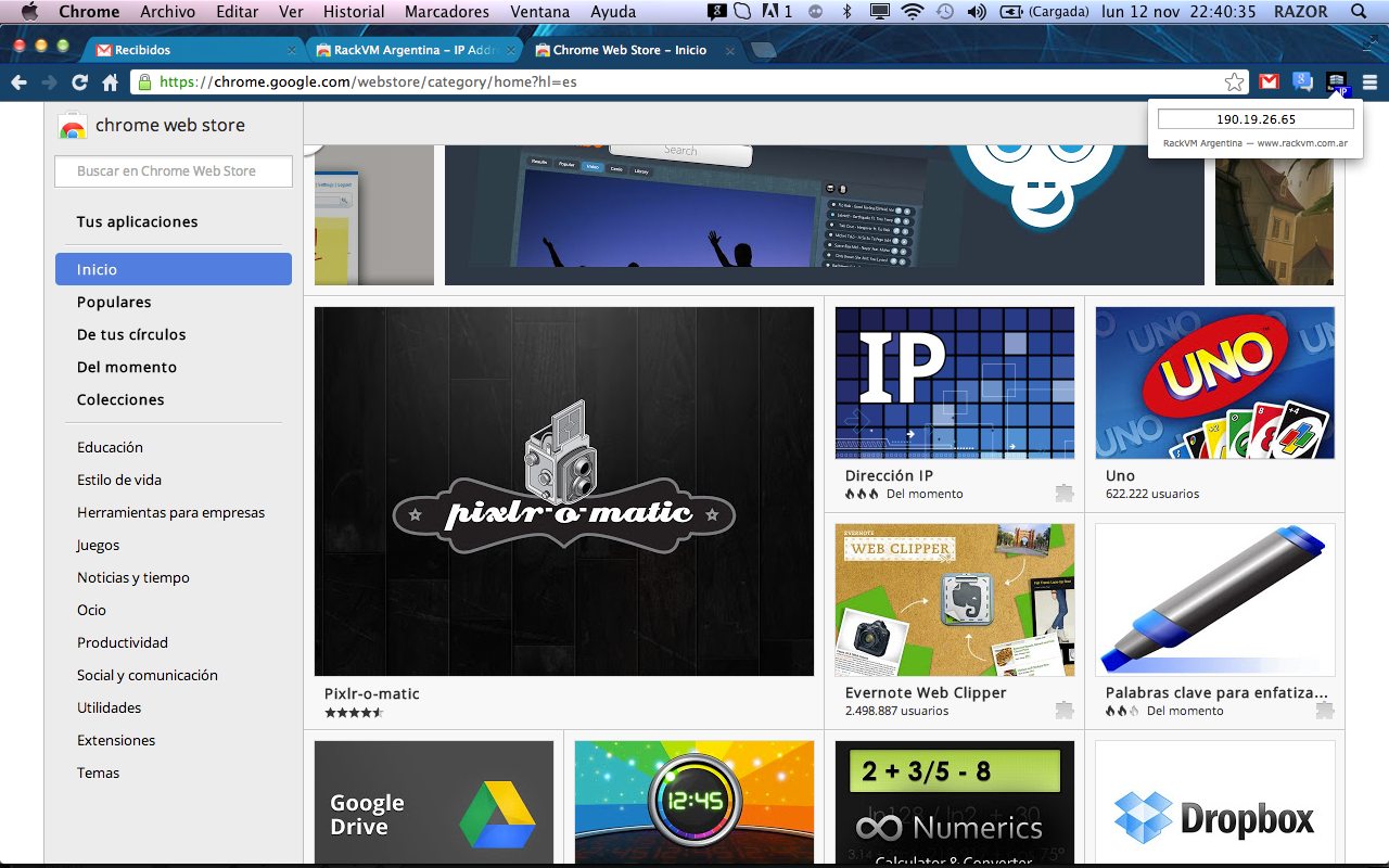 RackVM Argentina - IP Address