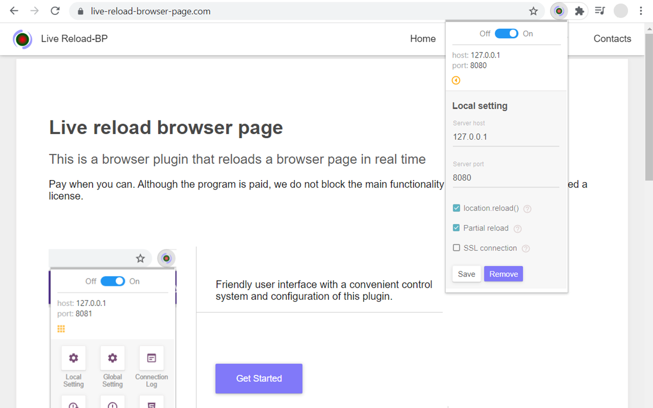 Live Reload Browser Page (Pro)