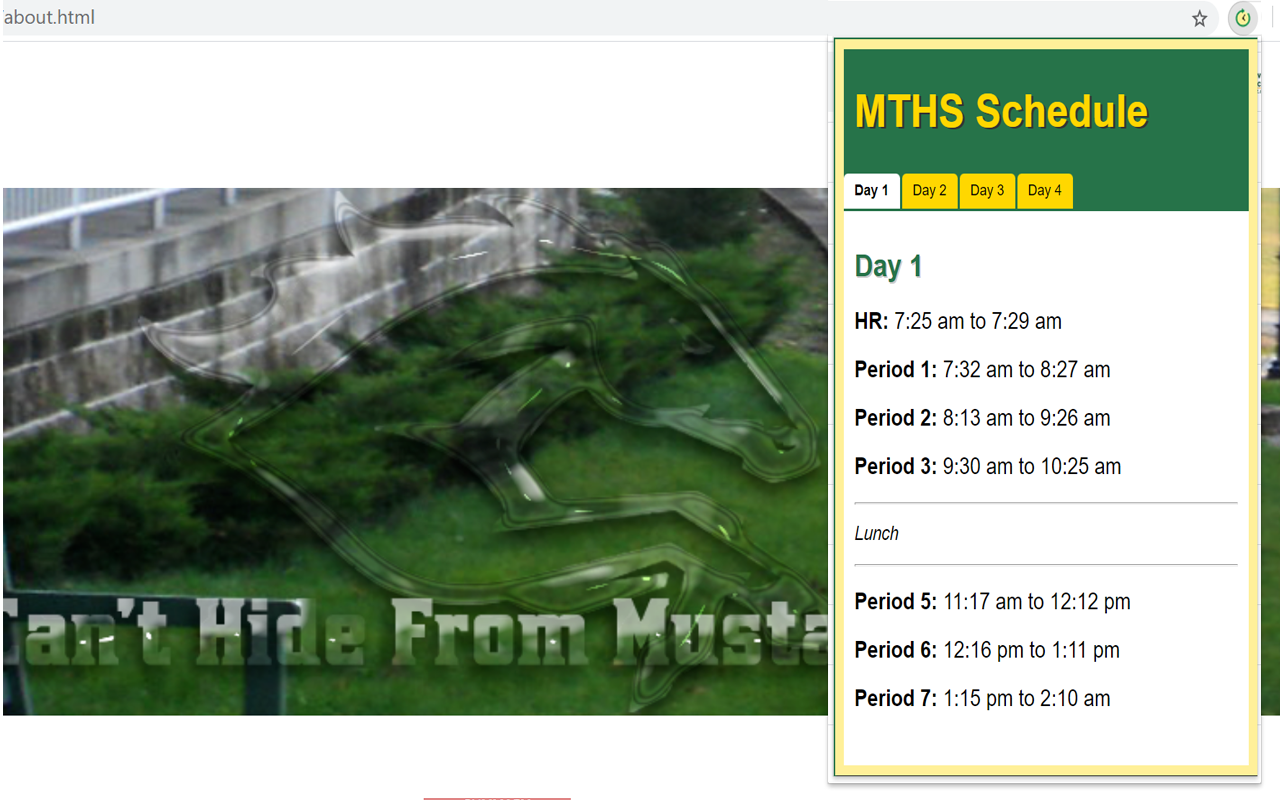 MTHS Schedule