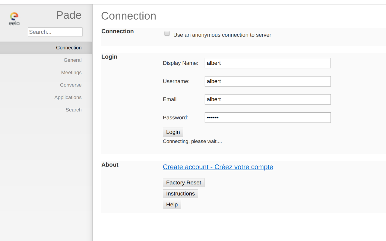 EELO Chat & webRTC Videoconf