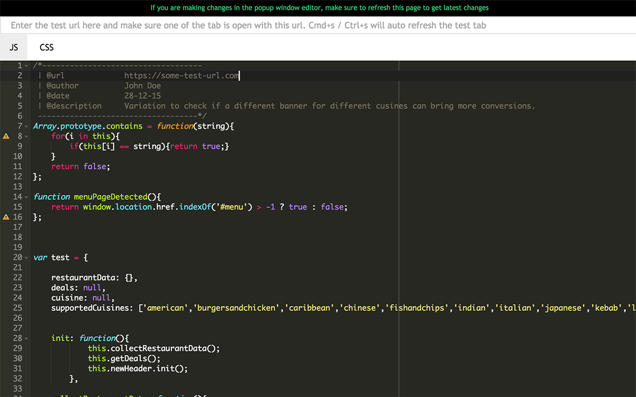 Create & collaborate A/B Test variations