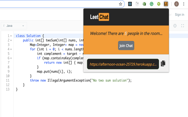 LeetChat for LeetCode
