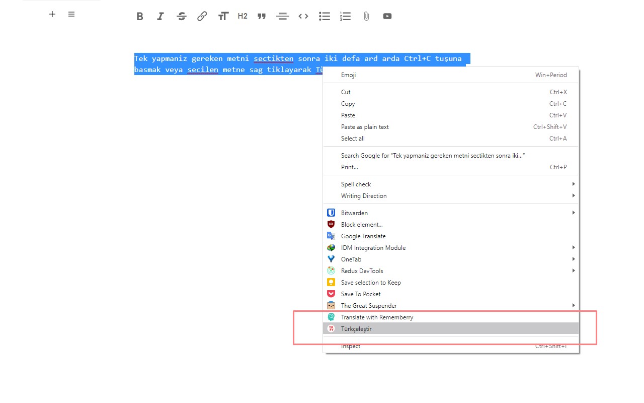 Turkify - Türkçe Karakter Eklentisi
