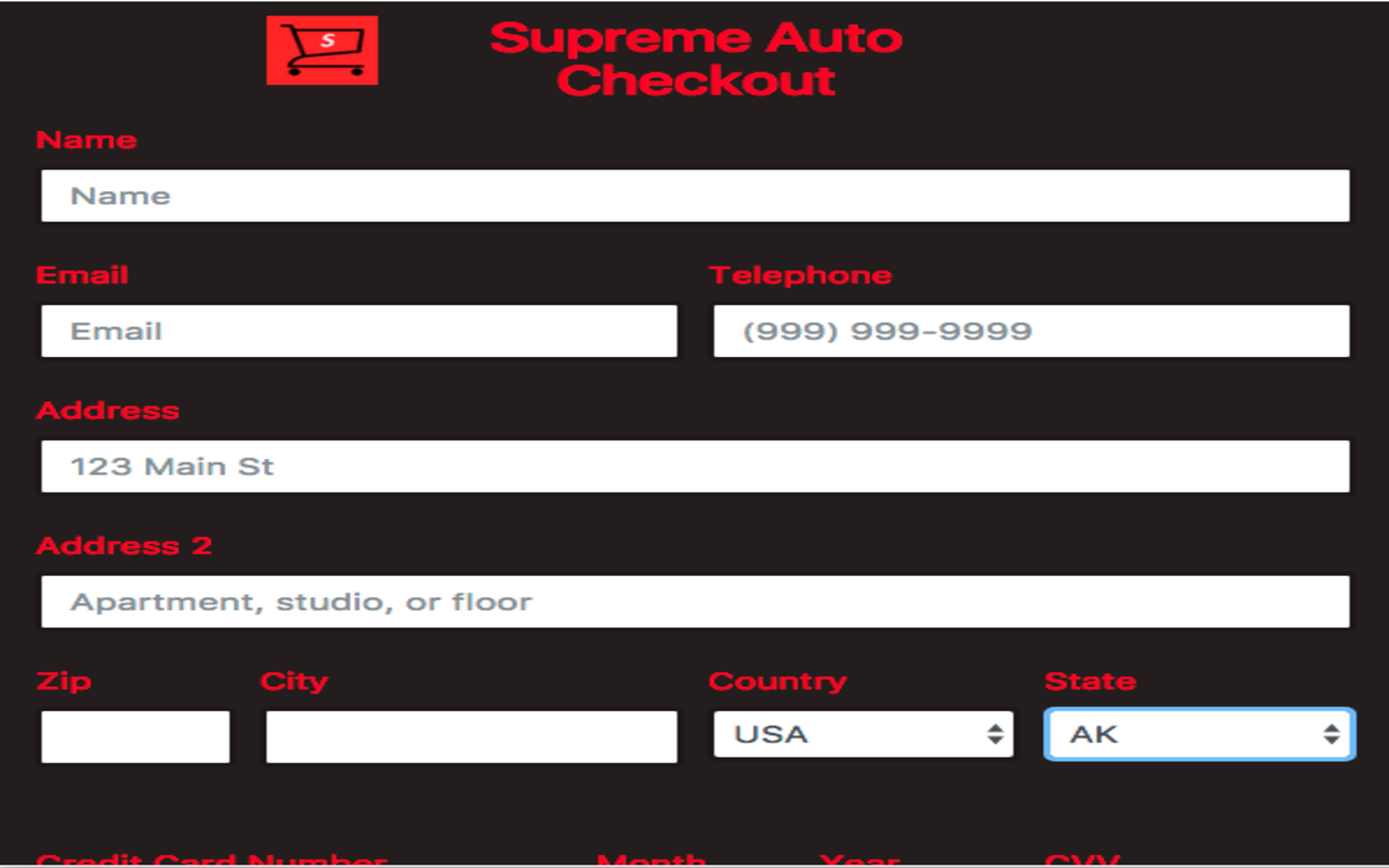 Supreme Auto Checkout