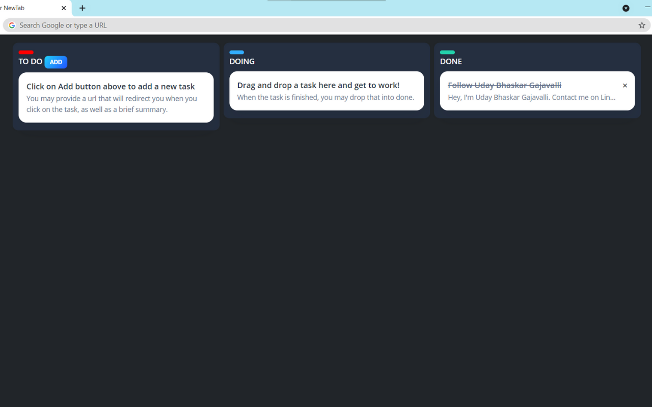 KanBanFy - Your NewTab