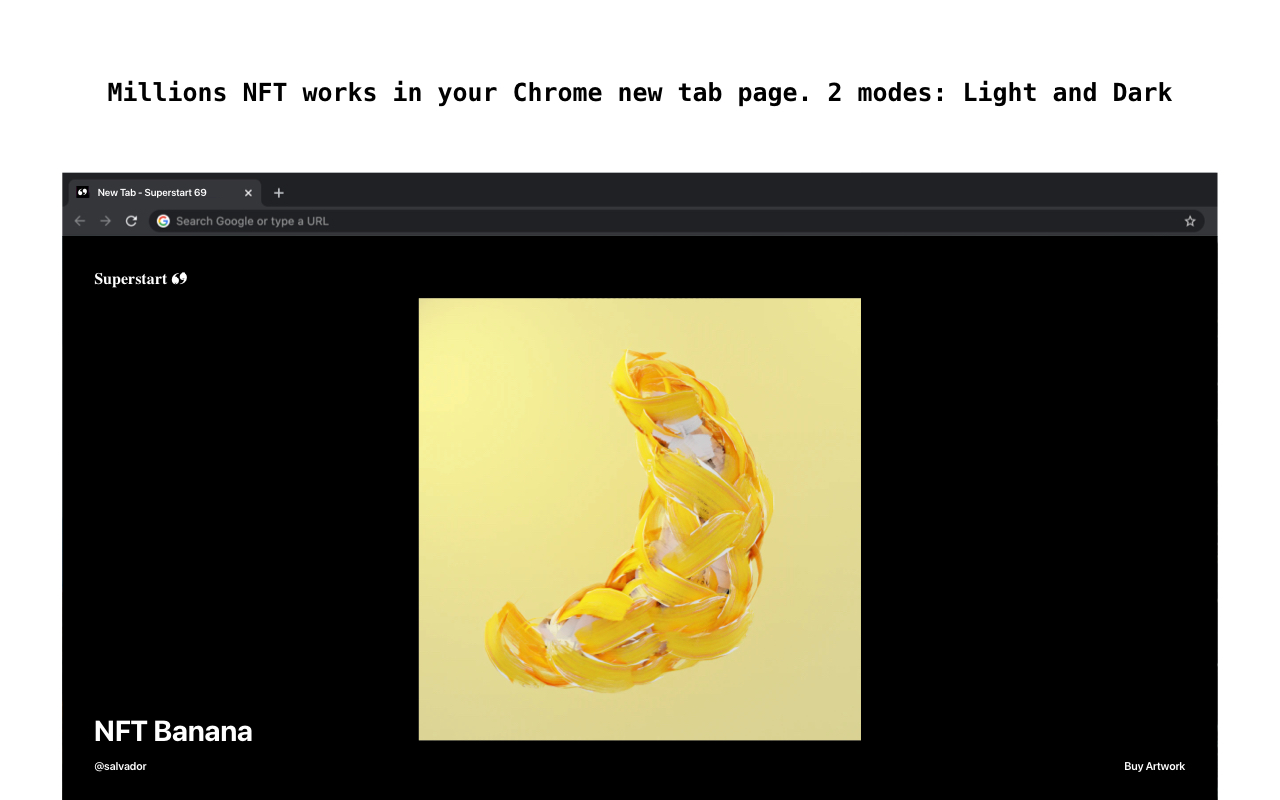 Superstart 69 - Millions NFT arts in New Tab