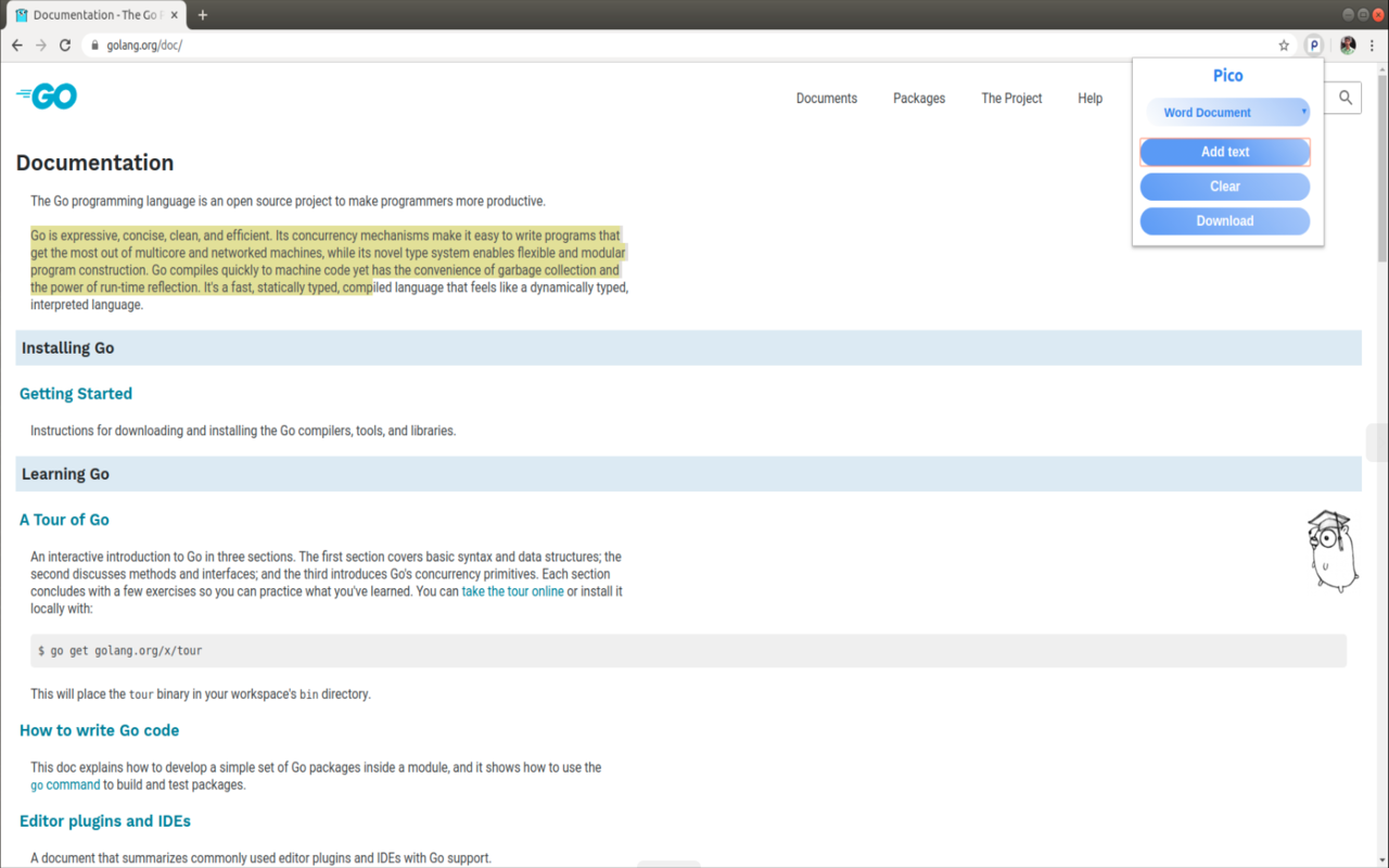 Pico-Save highlights