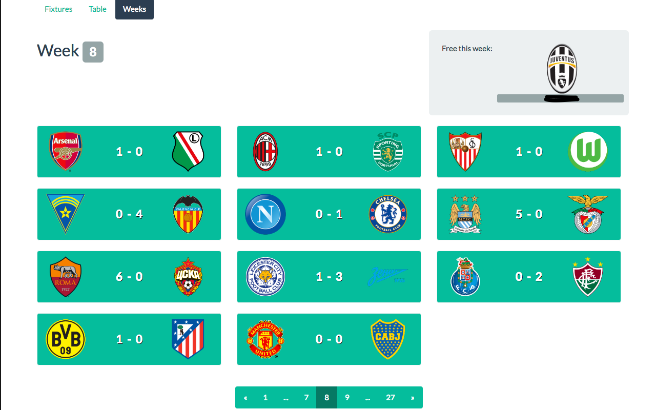 Fifa generator week view plugin