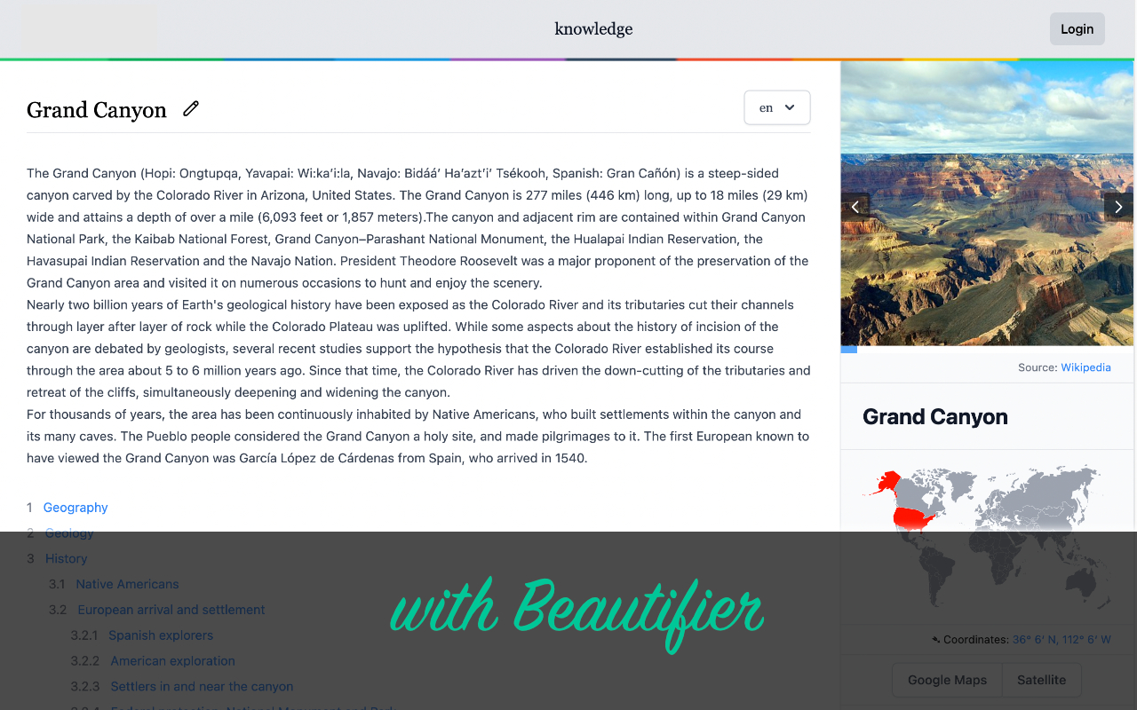 Beautifier Wikipedia™