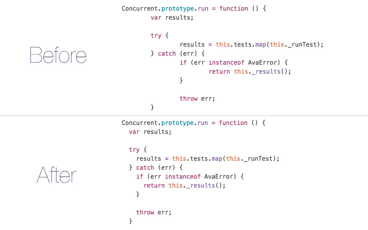 Tab Size on GitHub (size 2)