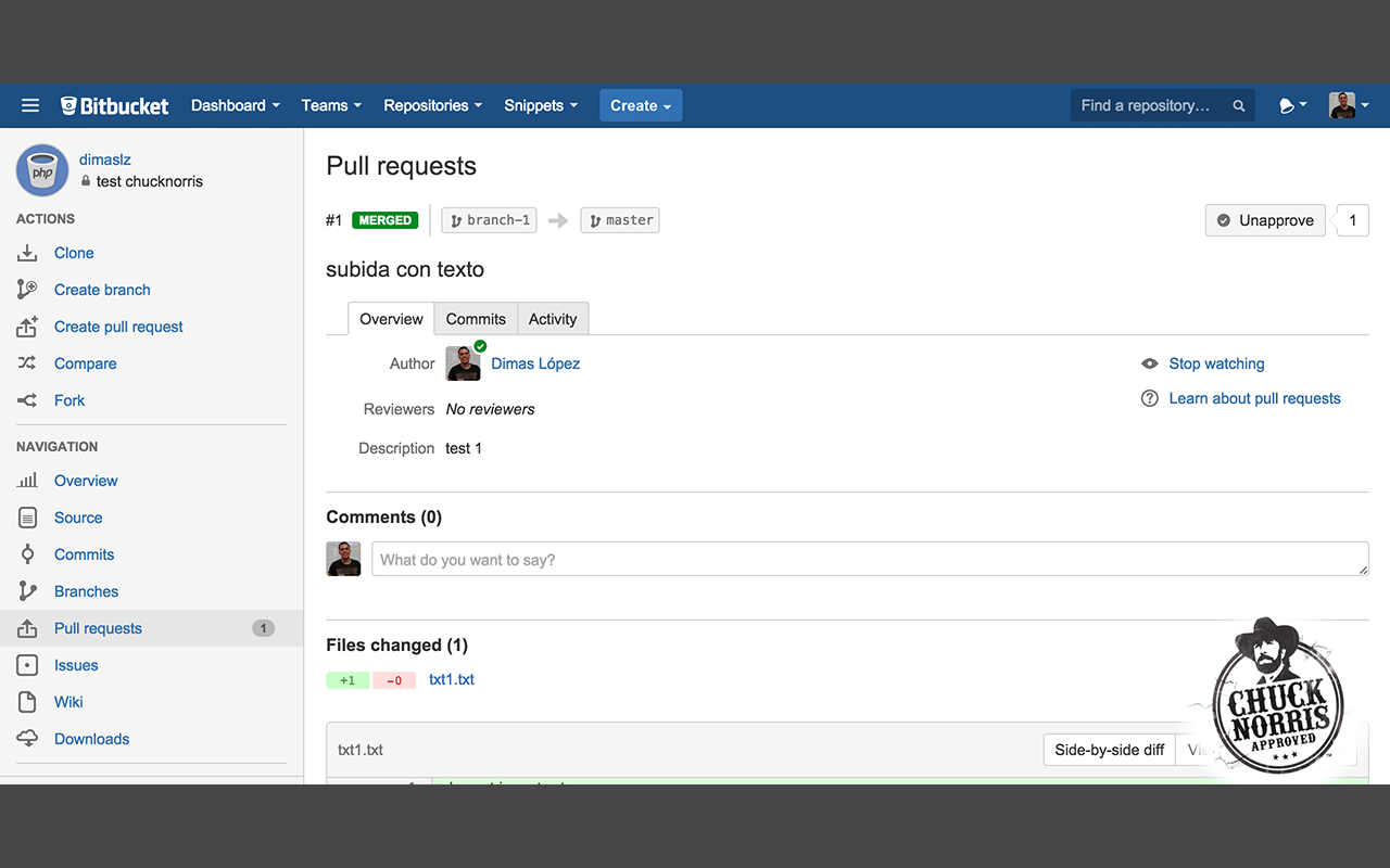 Chuck Norris Approved Pull Requests