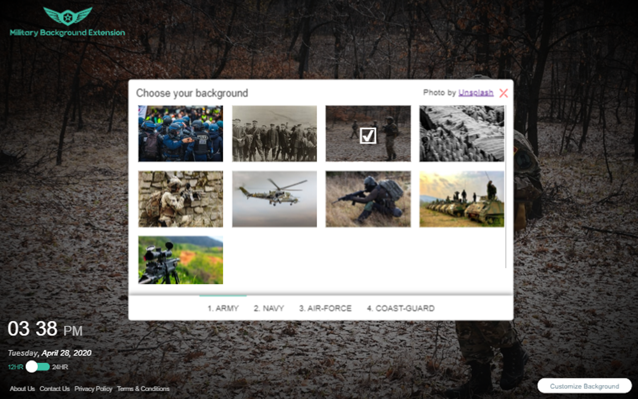 Military Background Extension