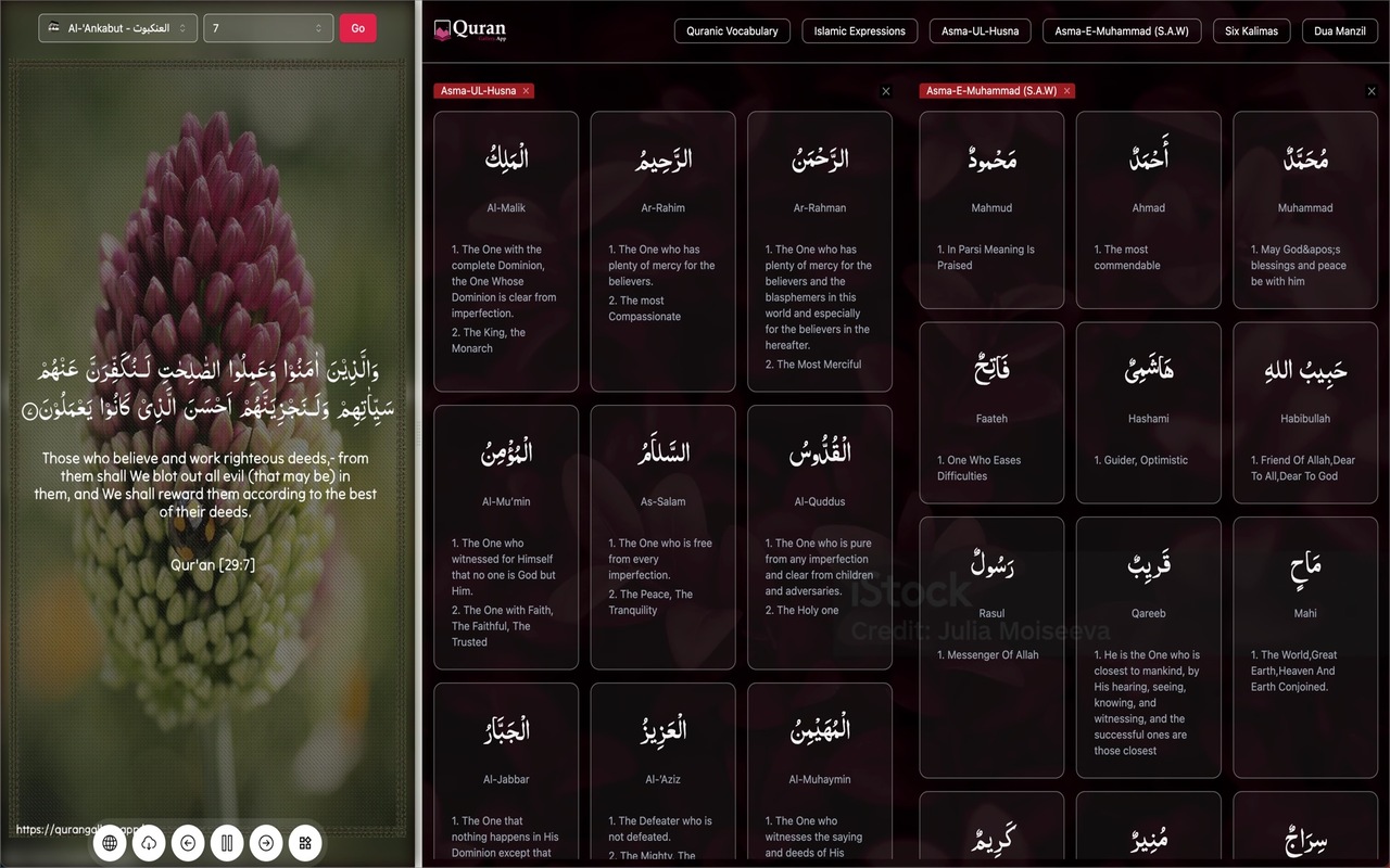 Quran Gallery App: Divine Wisdom Tab