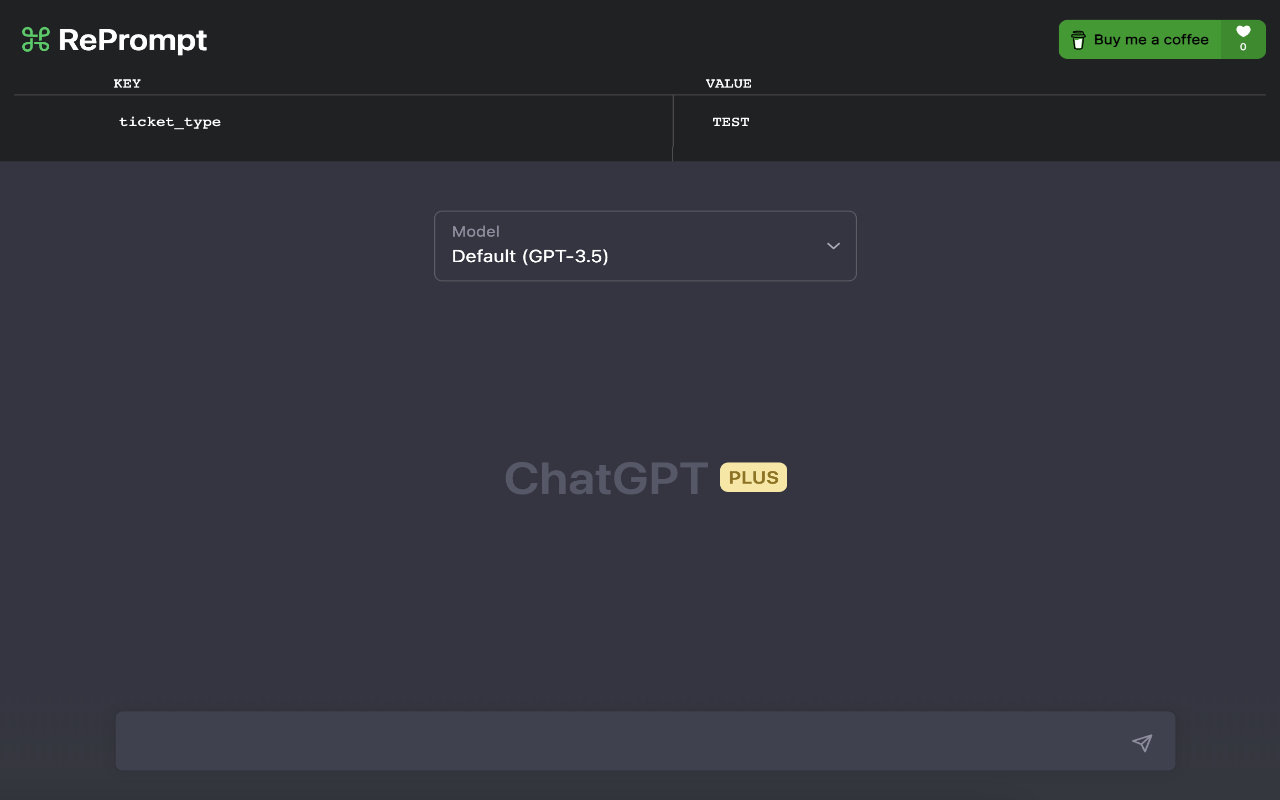 ChatGPT: RePrompt