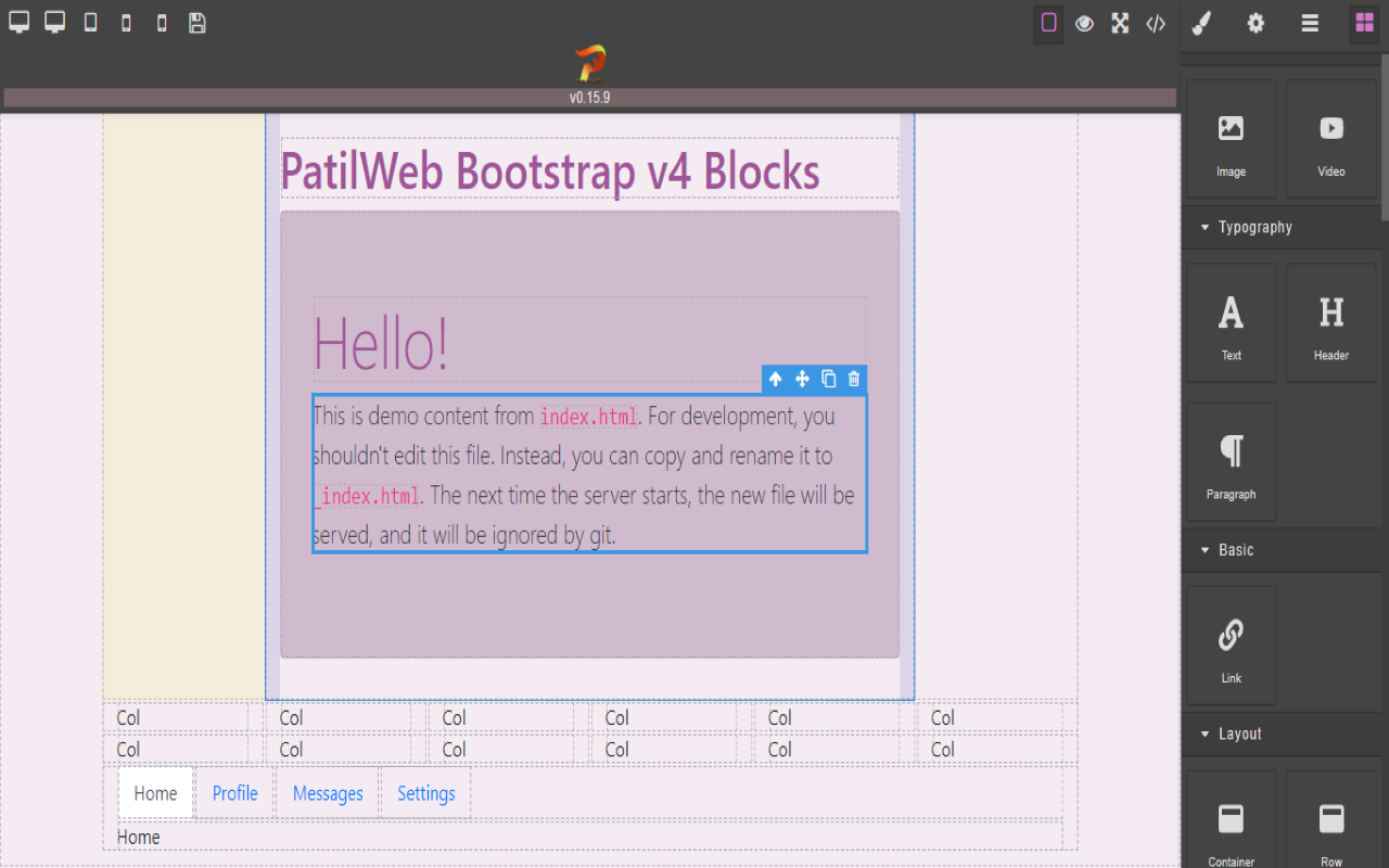 Drag and drop website builder by PatilWeb