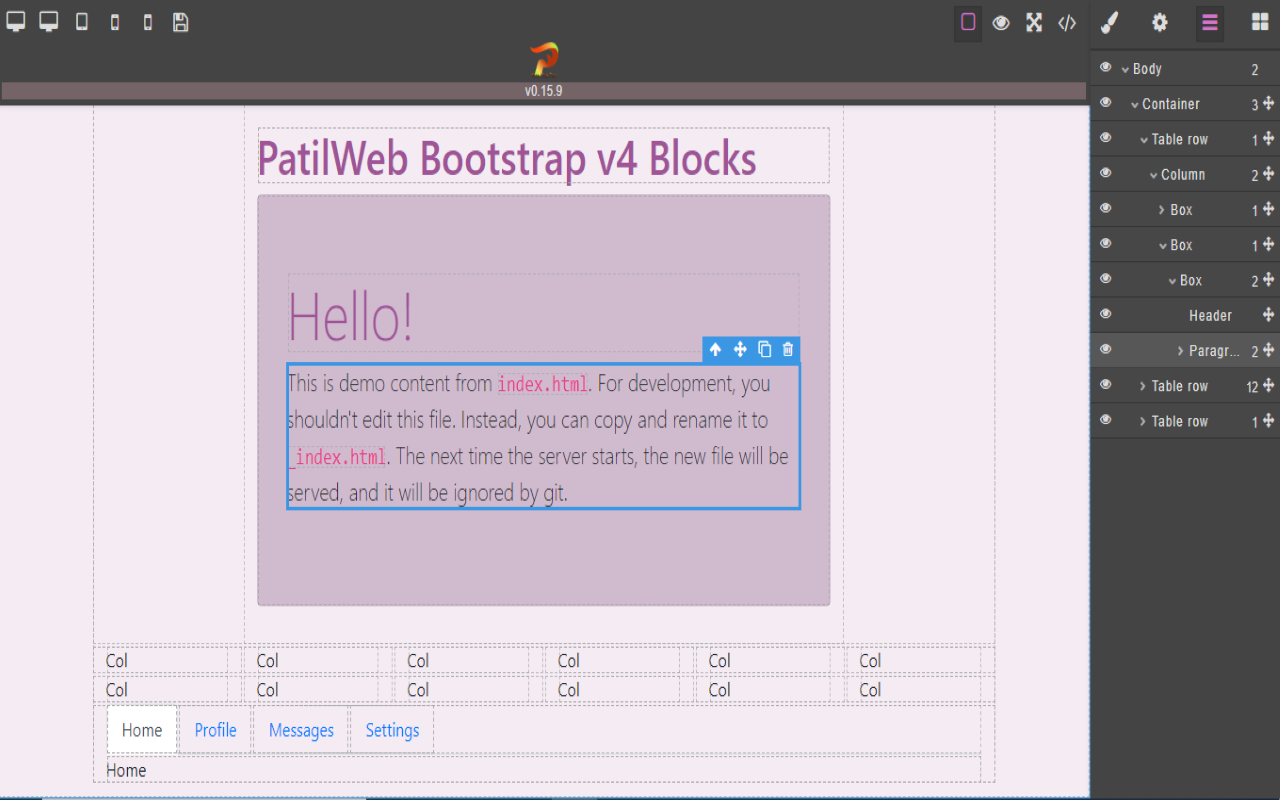 Drag and drop website builder by PatilWeb
