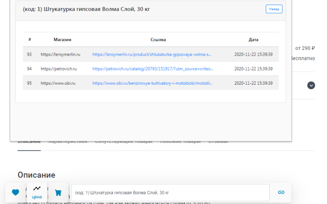 Aspirantos - мониторинг цен