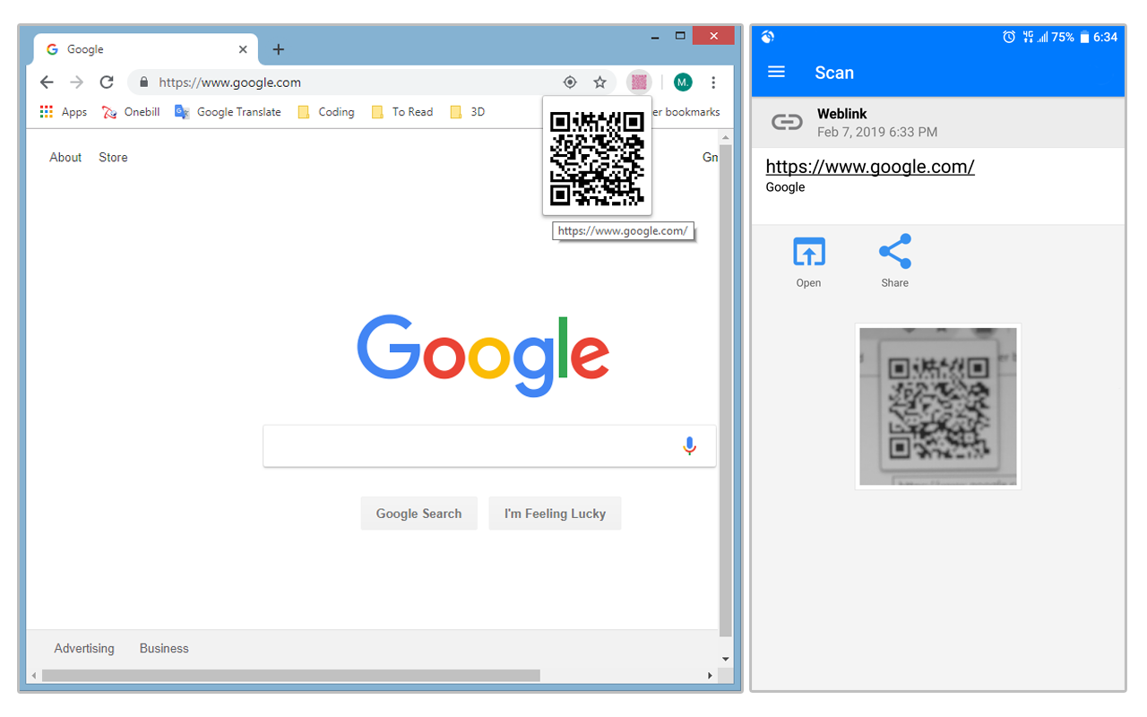 QR Code Generator for Current Page Address
