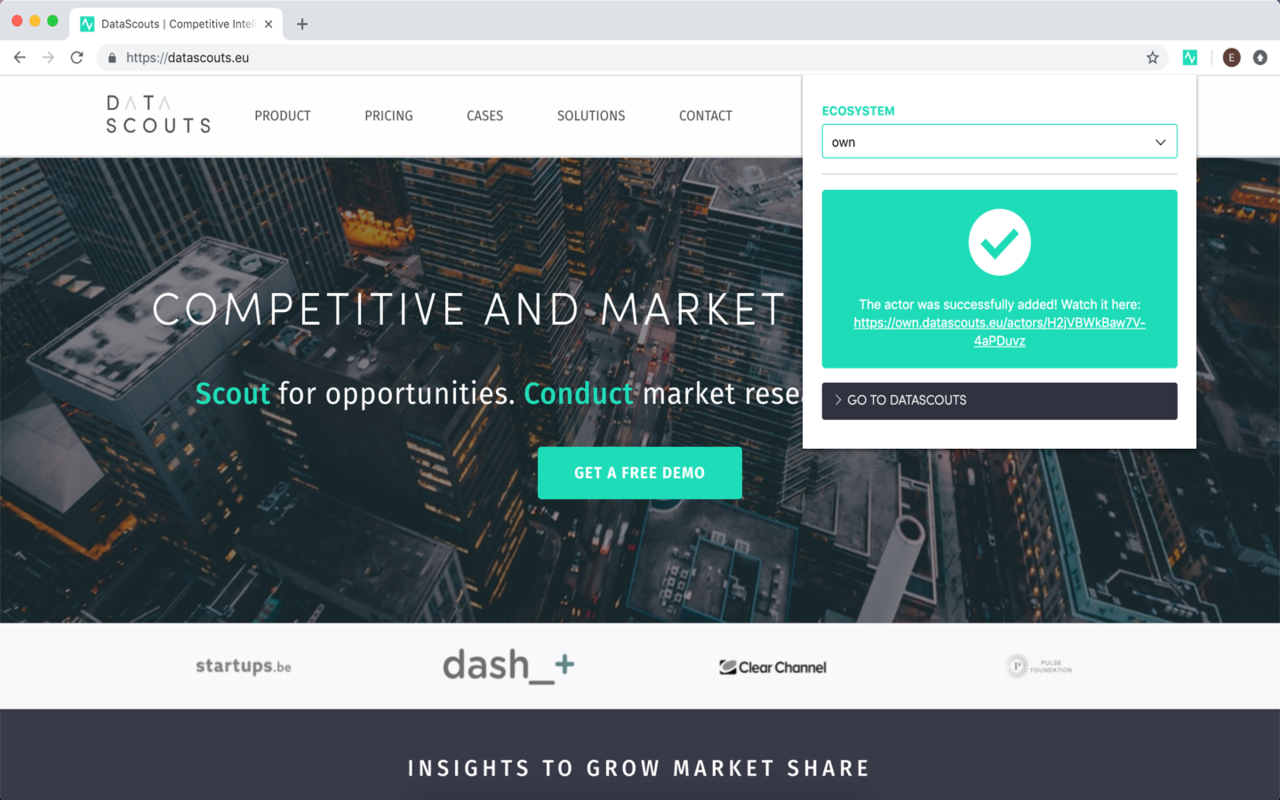 DataScouts web extension