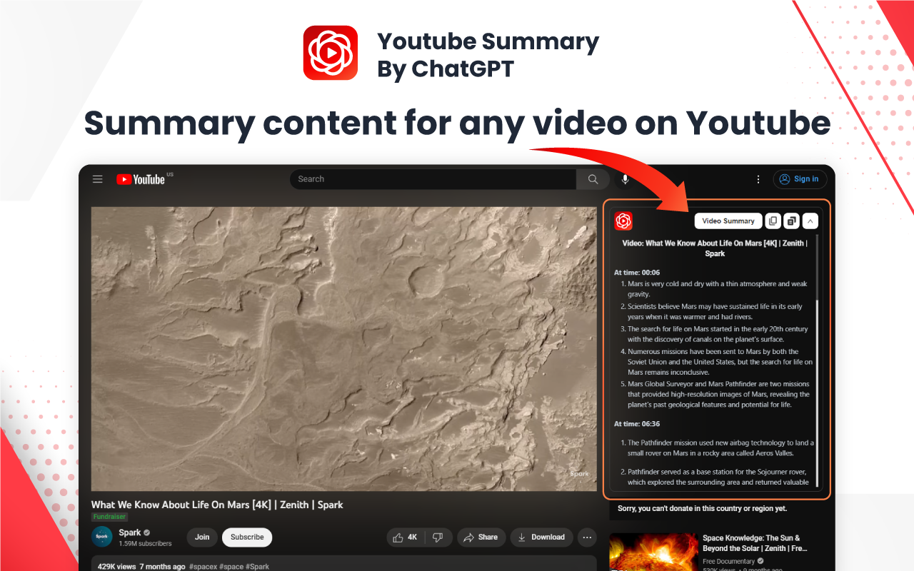 Youtube Summary by ChatGPT