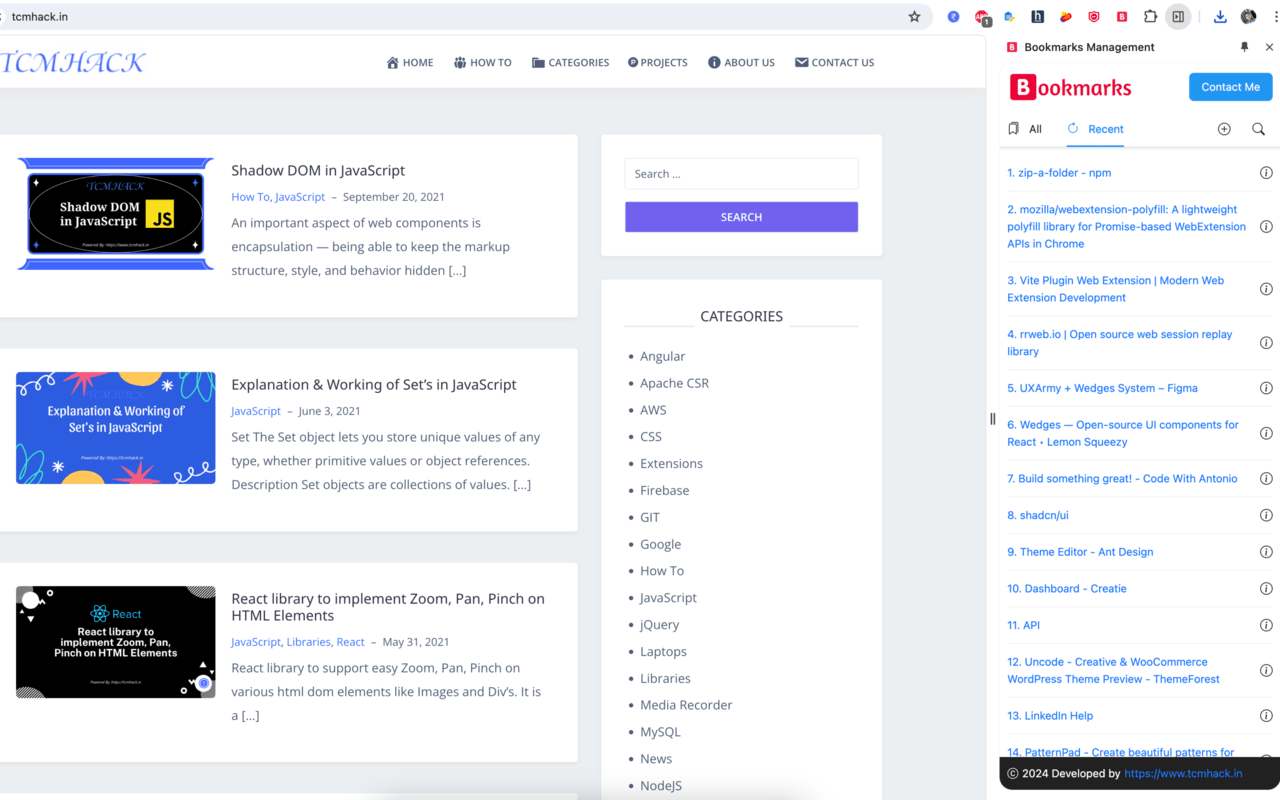 Bookmarks Management