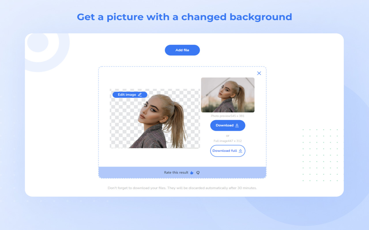 DeleteBG | Delete a background of your images