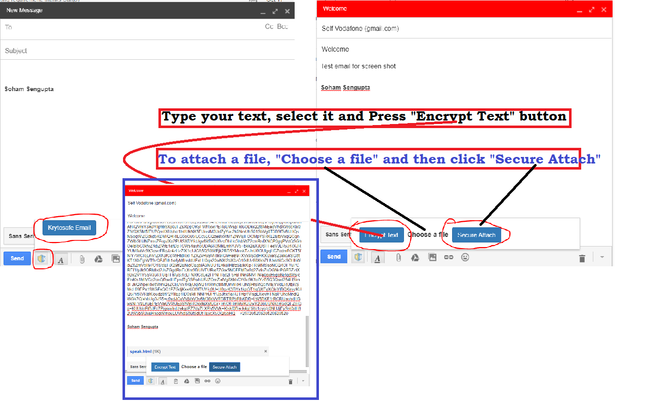 Secure Speaking Email