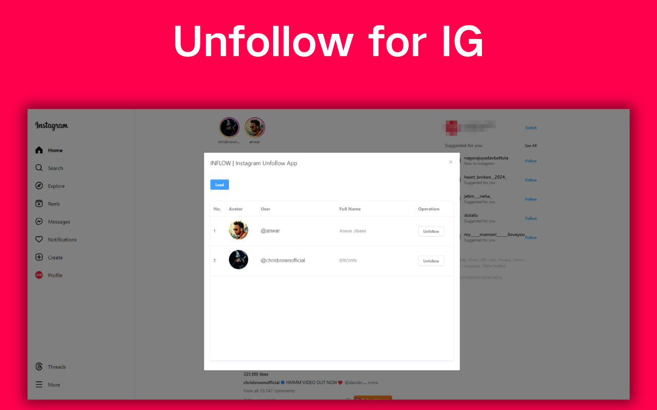 INFLOW | Unfollow for IG