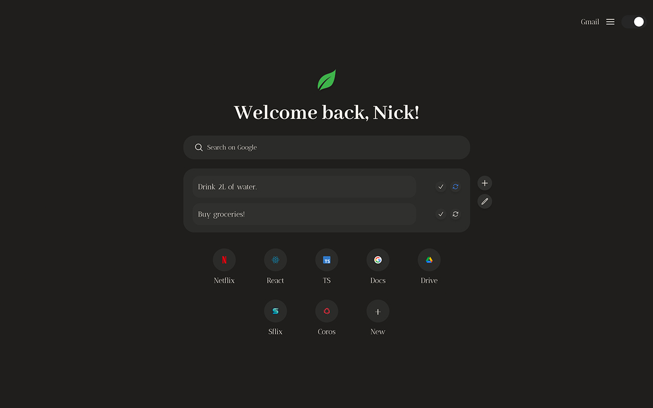 Better - A Minimalist Homepage