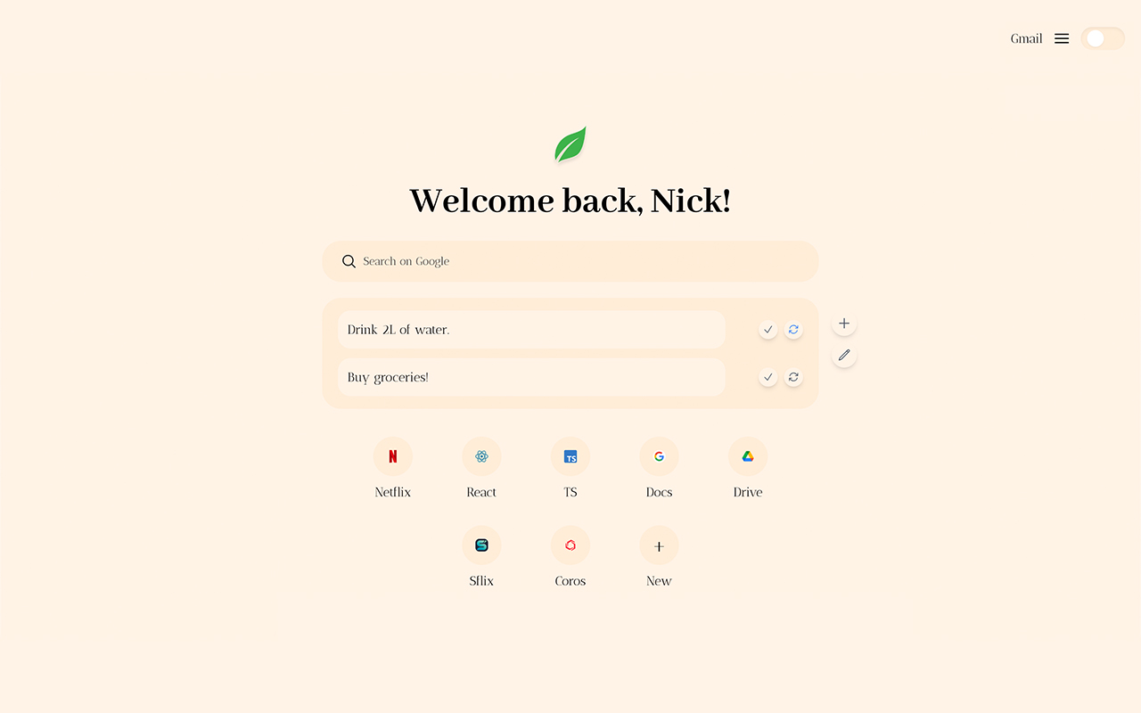 Better - A Minimalist Homepage