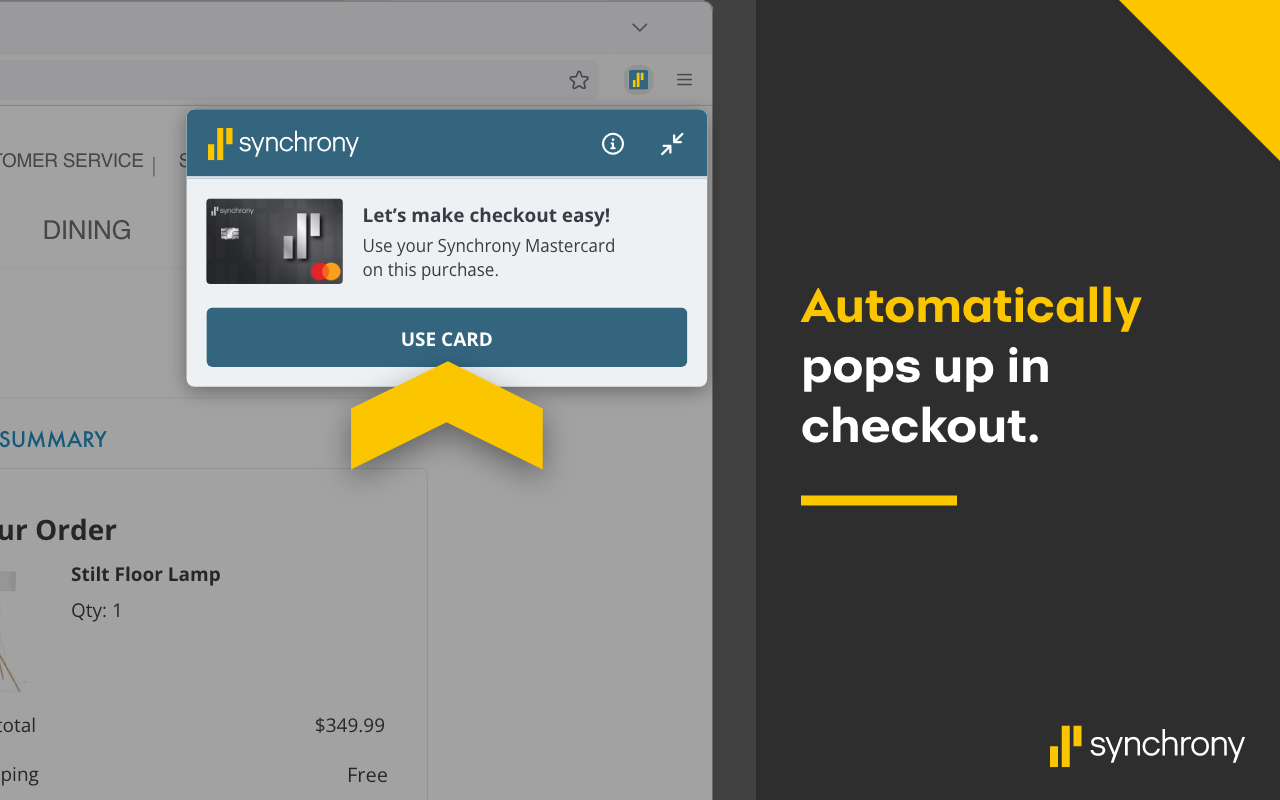 Synchrony Mastercard Browser Extension