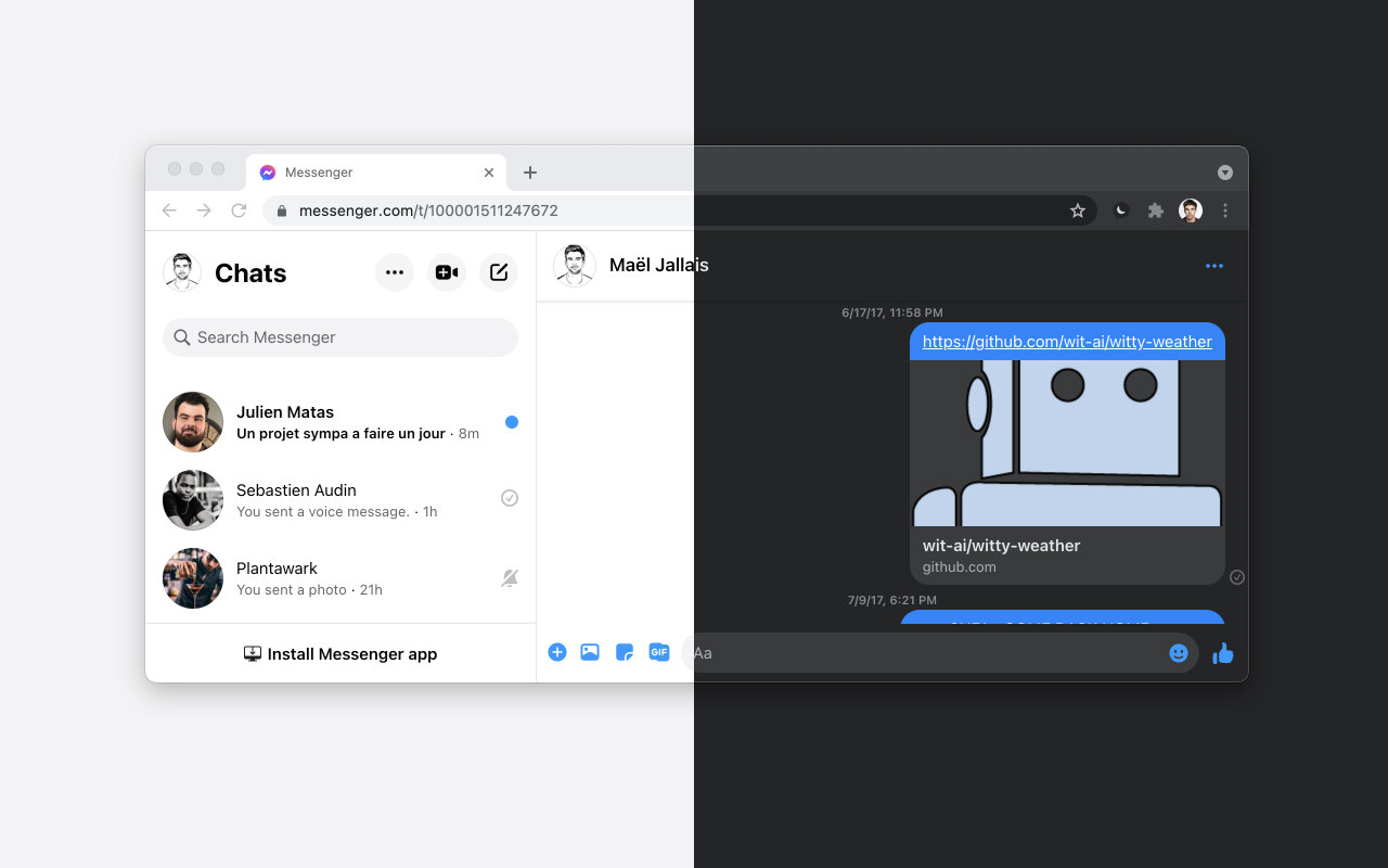 Messenger Darkmode